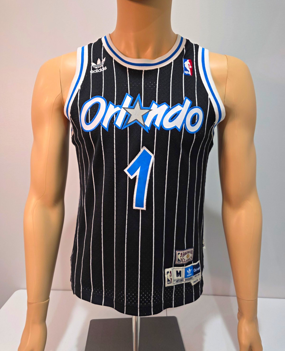 adidas Orlando Magic Anfernee Hardaway #1 Jersey Mens M NBA Black Blue